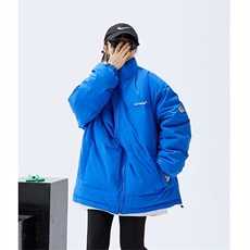 日系棒球服男冬季加厚立领羽绒棉服短款ins潮牌宽松情侣保暖外套，男装棉衣，星座1210-1