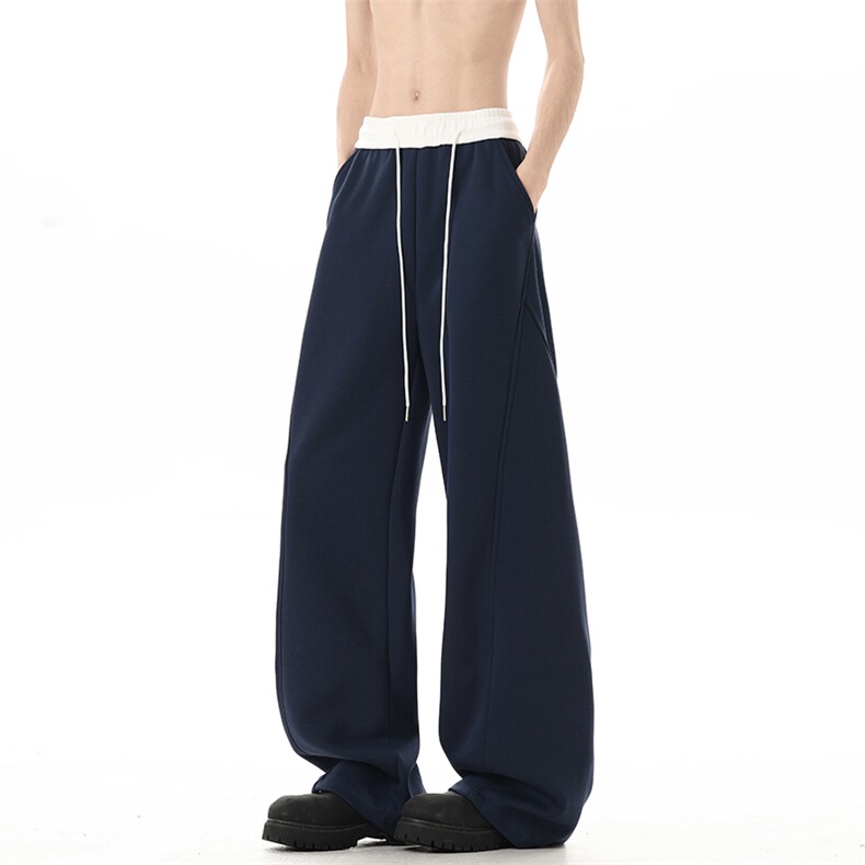 美式腰头撞色拼接卫裤男春季新款cleanfit慵懒感DGWK2028特批35图片