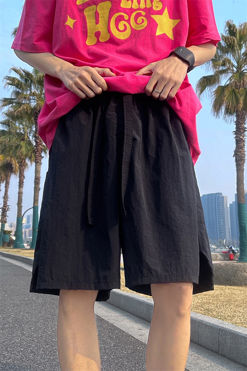 8XL-M特大码短裤男多巴胺冰丝裤户外速干五分裤工装裤DK1524P25,男装休闲裤,电商D206-1