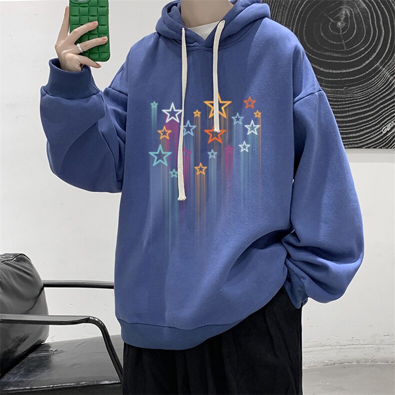 纯棉连帽卫衣男大码运动帽衫宽松薄WY2320-P35加绒款-P40,男装卫衣,电商A040