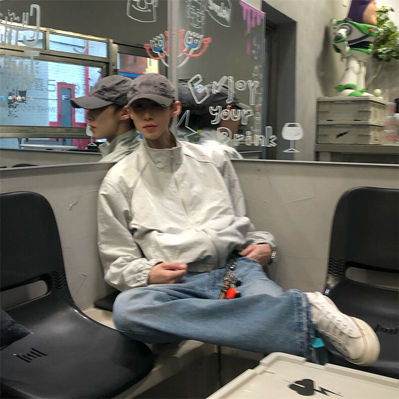 现货自制垫肩三防面料cleanfit外套子母带夹克男女,男装夹克,星座807