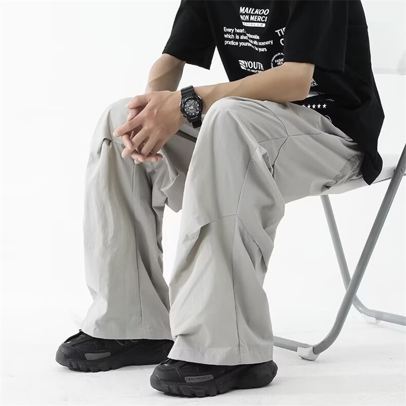 美式设计感工装休闲裤男夏季薄款高街宽松直筒阔腿裤K7167-P43,男装休闲裤,星座512-3
