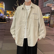 衬衫男春秋2024新款外套日系衬衣学生潮牌短袖上衣服CY625-P41，男装衬衫，星座412-2