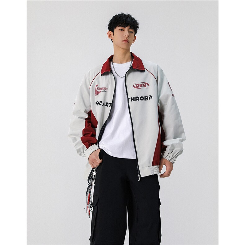 2026无影墙美式印花潮牌立领机车大码M-5XL夹克男JK77979P68控108,男装夹克,星座227-7