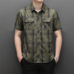 短袖衬衫男士夏季新款韩版潮流帅气百搭上衣休闲衬衣 MJ5002-P70图片