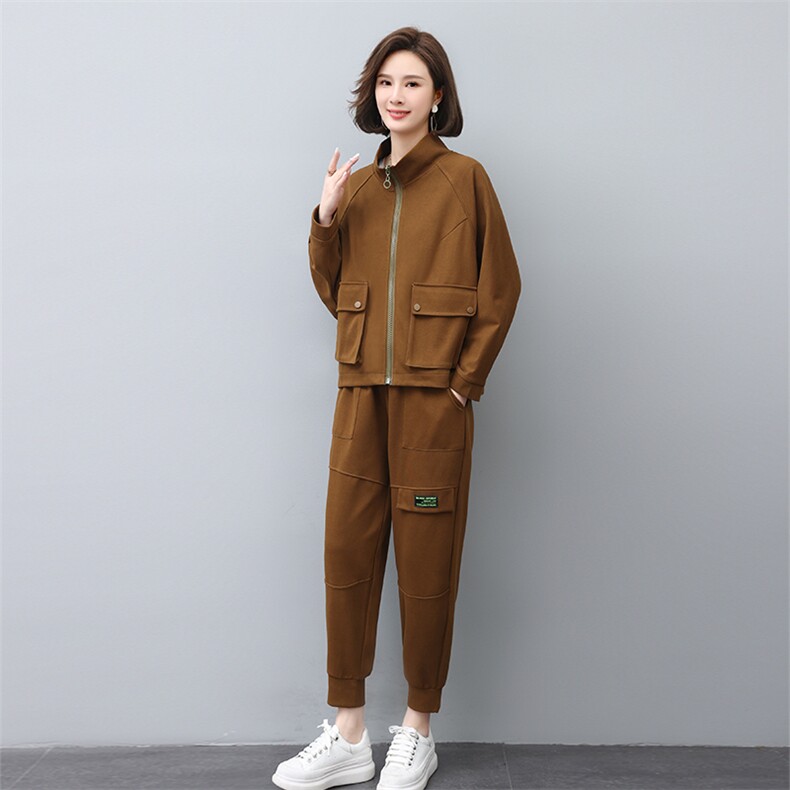 时尚休闲女装套装 显瘦百搭两件套 舒适保暖秋冬新款图片