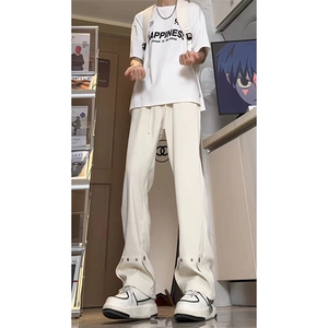 美式高街 hiphop冰丝铆钉微喇休闲裤货号K2425P55图片