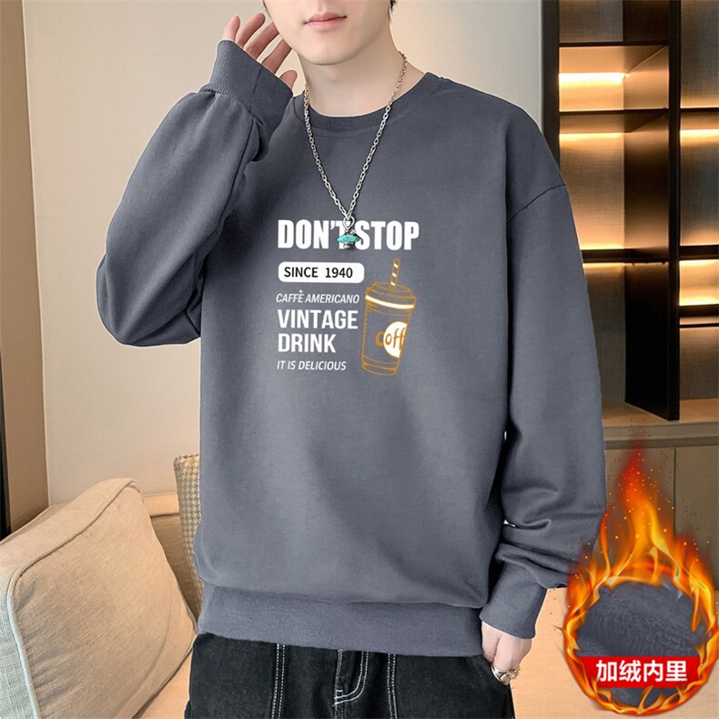 外贸跨境货源现货2025秋冬加绒新款男士休闲印花卫衣JR175-P19,男装卫衣,星座1816-2（原1210–2）