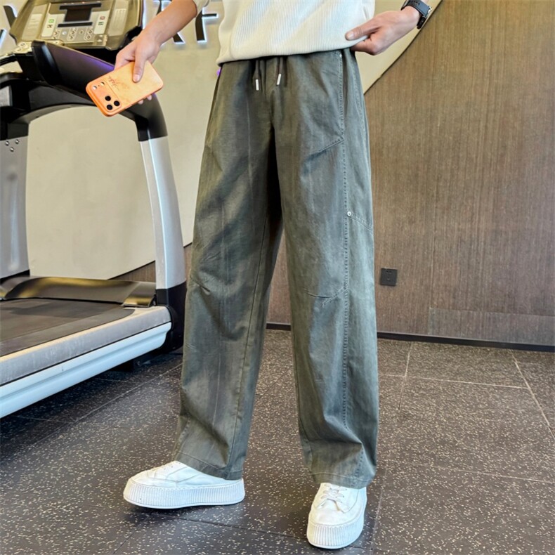 B340K675P70108店主风小伙风春季新款男士水洗棉布休闲裤,男装休闲裤,电商B340