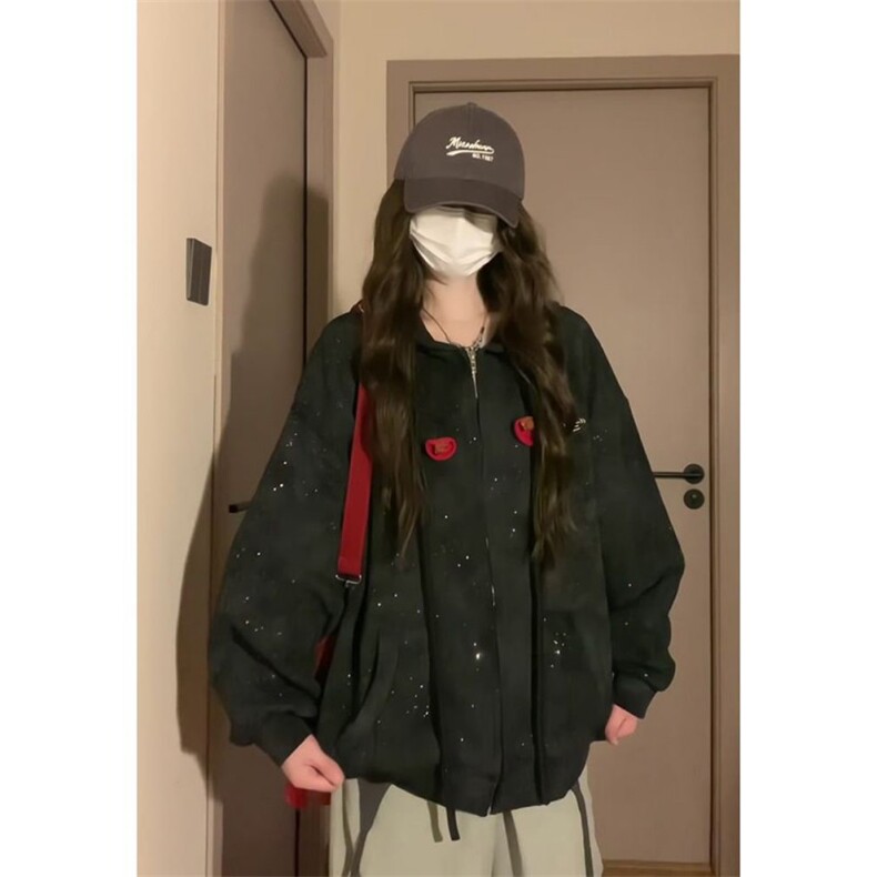 5430-P63原版做工刺绣+花朵别针卫衣薄款/加绒,女装卫衣/绒衫,星座617A-2