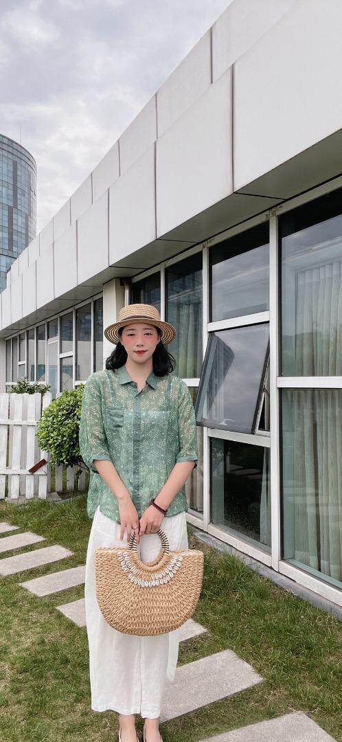 纯苎连衣裙小衫裤子裙子衬衣 时尚风 风淑女风休闲风，女装连衣裙，川哲