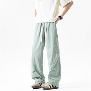 休闲裤男夏季新款港风宽松工装裤阔腿裤CK8201-P42图片
