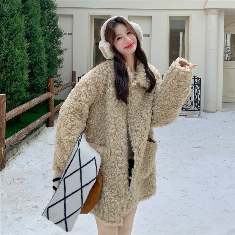 新款泰迪圈圈毛皮毛一体派克服2C282-997P235K368,女装派克服,2C282