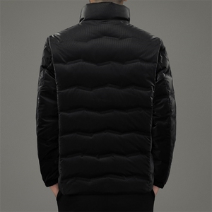 秋冬2022男轻薄季潮流短款男士纯色立领保暖羽绒服 HL6111-P255图片