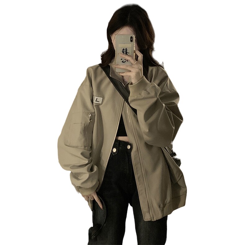 A363-P98外套男女美式高街复古棒球服秋季情侣潮牌运动飞行夹克,男装夹克,星座911