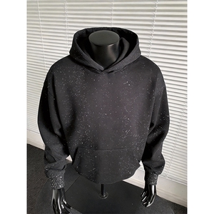抖音得物高品质二开 26春装美式高街结构满天星连帽卫衣外套 CM10图片