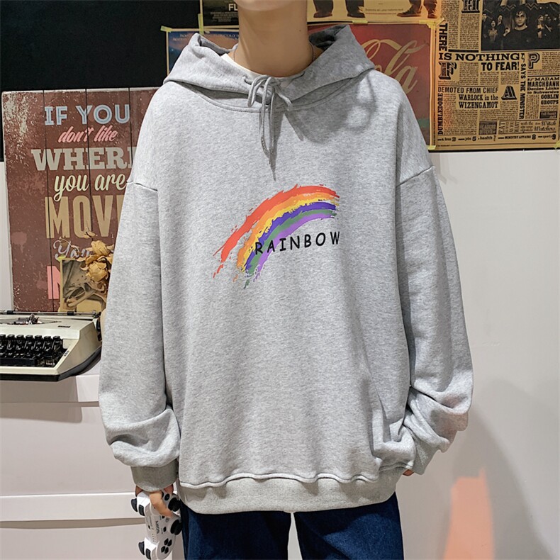 WY2064-P40加绒-P45纯棉连帽卫衣男大码运动帽衫宽松薄外套男,男装卫衣,电商A040