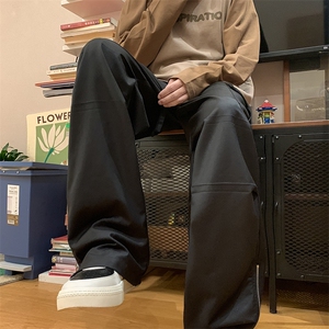 XZ213-DK2001-P55控68 港风大码拉链开叉hiphop美式休闲工装裤男图片