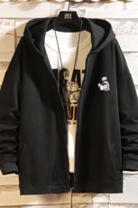 KS21239-P38连帽开衫卫衣男运动外套大码班服砖墙，男装卫衣，电商A040A