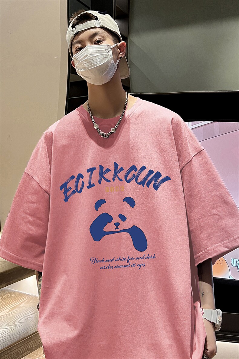 量大优可提供视频2024夏季新美式短袖T恤D223A-T24122-P18,男装T恤,电商019-1