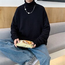 2024秋冬新款毛衣男港风时尚潮流高领针织衫青年A161-2-MJ100-P45，男装针织衫/毛衣，电商A161-2