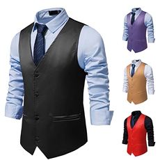 男士纯色婚庆礼服马甲英伦休闲修身舞台服装M72，男装背心/马甲，星座1314