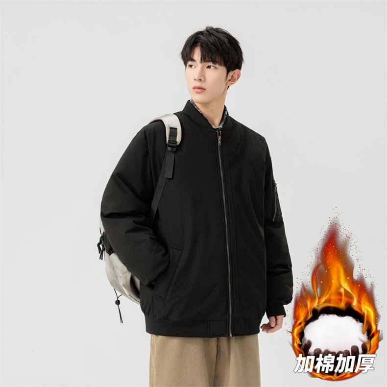 棒球服外套男女棉服美式潮牌复古高级感男装宽松飞行员M0822-P98,男装棉衣,星座308B-2