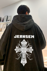 2026秋季新款高街水洗连帽卫衣宽松潮流上衣JK23385特p53-控88，男装卫衣，星座605(原A050)