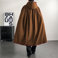 现货秋冬季毛呢绒御寒斗篷居士男女打坐披风加厚加厚风保暖披肩，男装棉衣，星座909