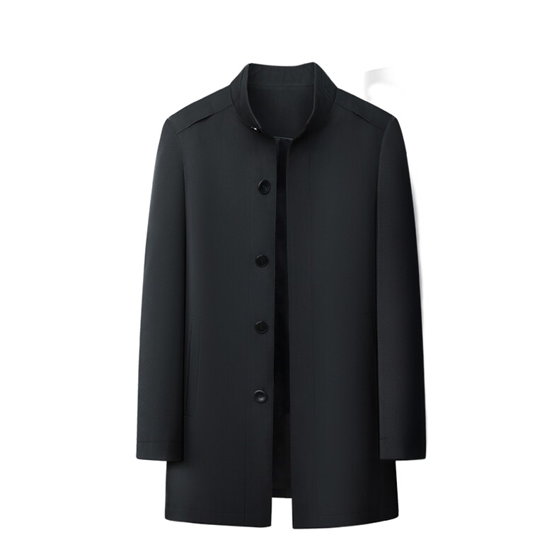 GDN-F1399春秋新款男士风衣立领商务领导服男装纯色外套,男装风衣,电商B360