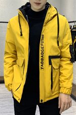 秋冬新款棉服男加绒加厚夹克风衣保暖外套工装棉衣黄860加绒，男装夹克，星座1207