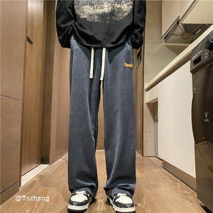 INS秋冬潮流百搭新款灯芯绒宽松直筒休闲裤B315-K23488-P45控58图片