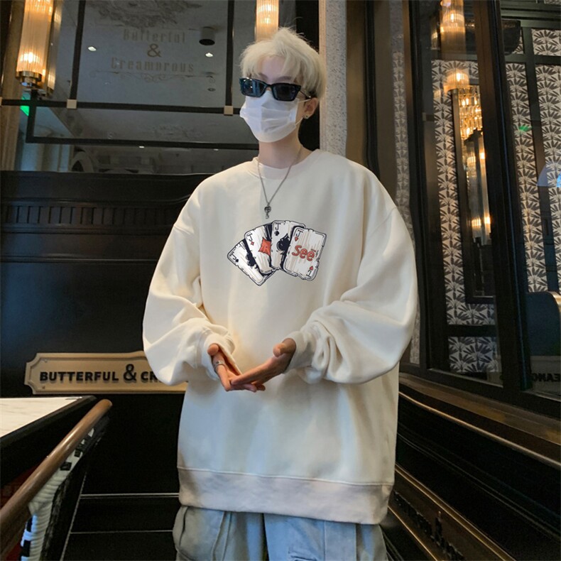 ！圆领卫衣男装港风长袖t恤男外套男WY542-特P23,男装T恤,电商B371