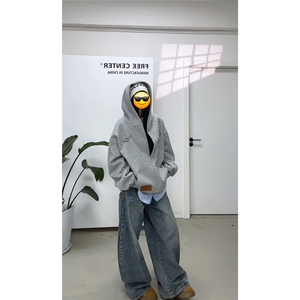 视频截图慎用!图片只做展示大货已到美式大V领连帽卫衣WY78069P68图片