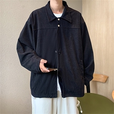 秋款男夹克华夫格灯芯绒单排扣宽松休闲外套JK205P65，男装夹克，星座1013-1