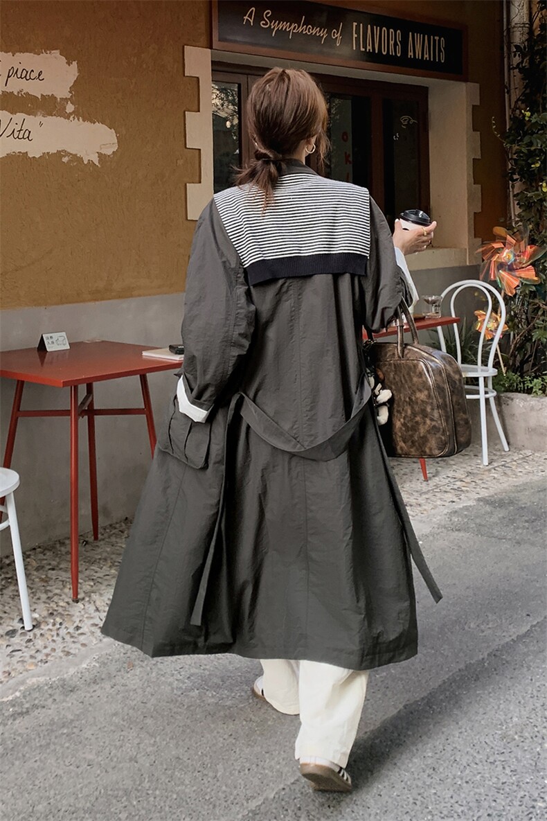 新款秋季韩版中长款风衣外套2C119-8917-P165-K228,女装风衣,2C119
