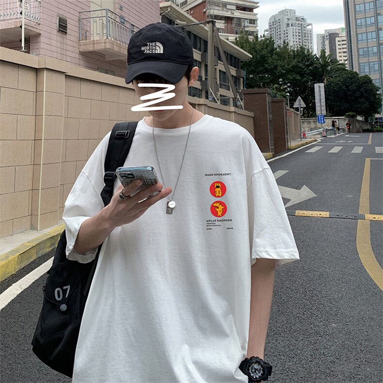 DX17093-P20纯棉短袖t恤男大码半袖打底衫宽松体恤衫港风,男装T恤,电商A040
