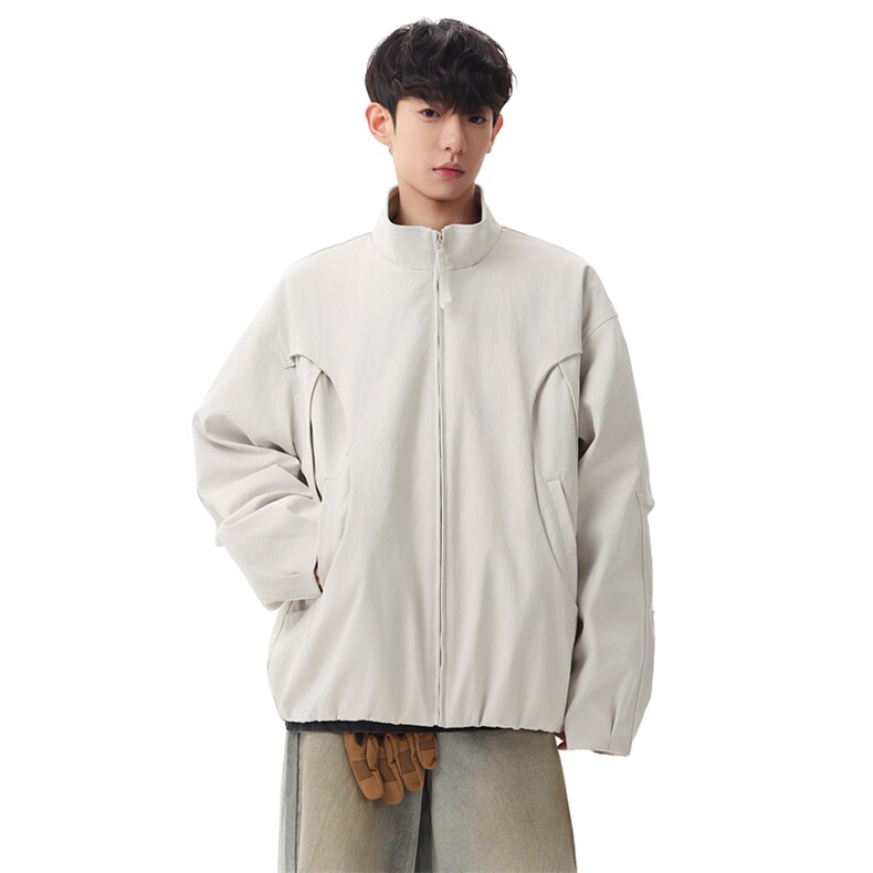 简约纯色立领外套男春季新款宽松休闲百搭夹克XZ309JK8636P85,男装夹克,星座309（原A406）