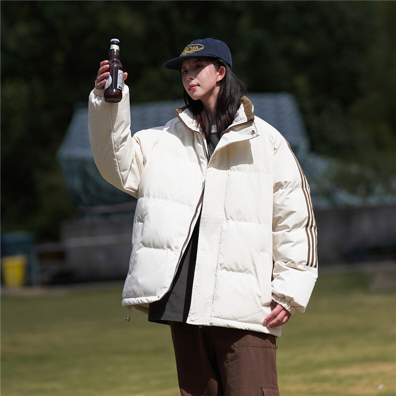 ！冬季条纹五防立领加绒加厚棉衣情侣撞色棉服外套MY7777-p68,男装棉衣,星座610B-1