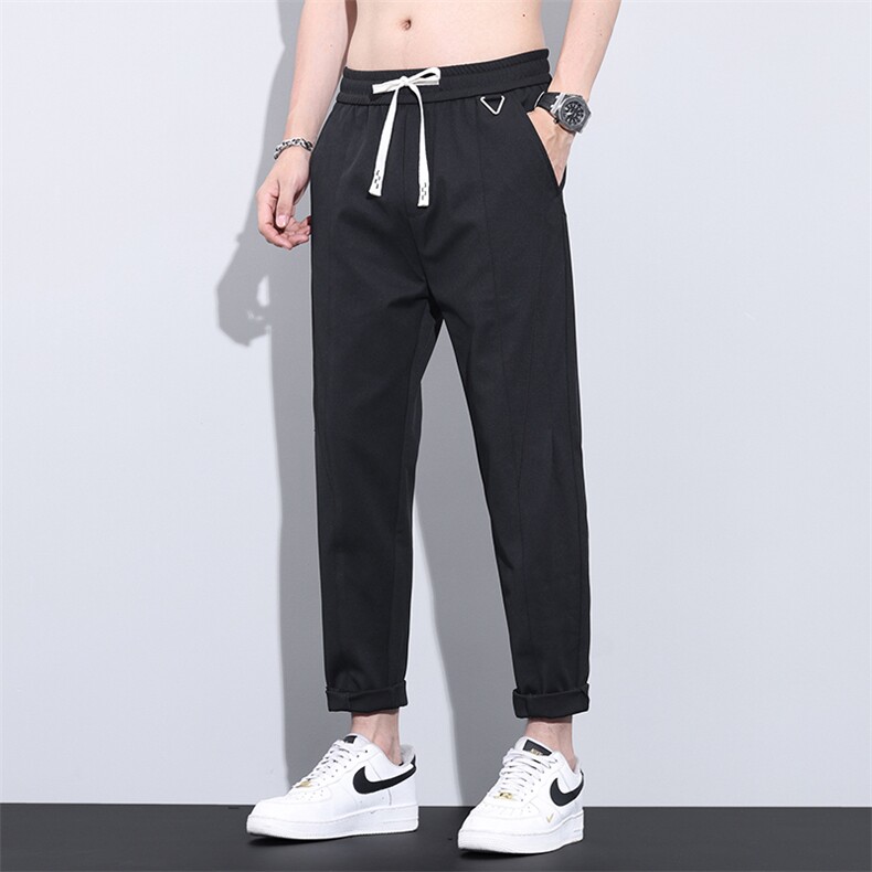 夏季针织九分休闲裤男薄款透气宽松百搭男士运动锥形裤M2413-P40,男装休闲裤,星座509
