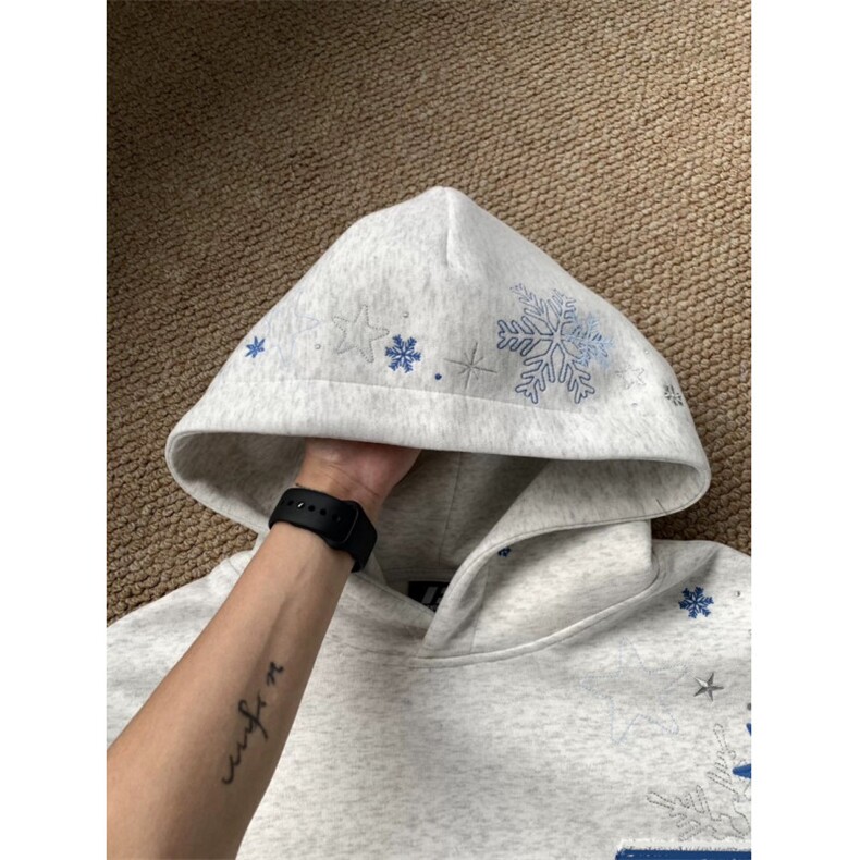 美式雪花星星刺绣卫衣ZW0154-常规特批40加绒特批44,男装卫衣,星座313A(原308A-2)
