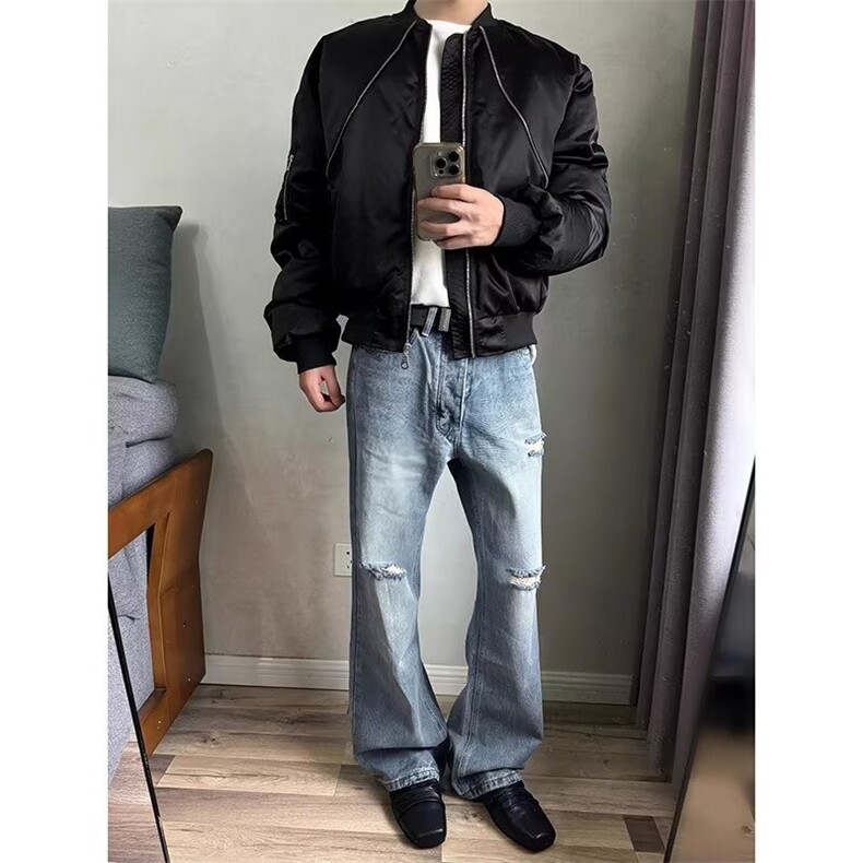 有货DMF874-特批85冬季加厚高级设计感飞行员夹克棉服,男装夹克,星座603-2