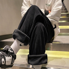 加绒宽松直筒裤灯芯绒休闲长裤1022加绒特批45，男装休闲裤，星座718-1