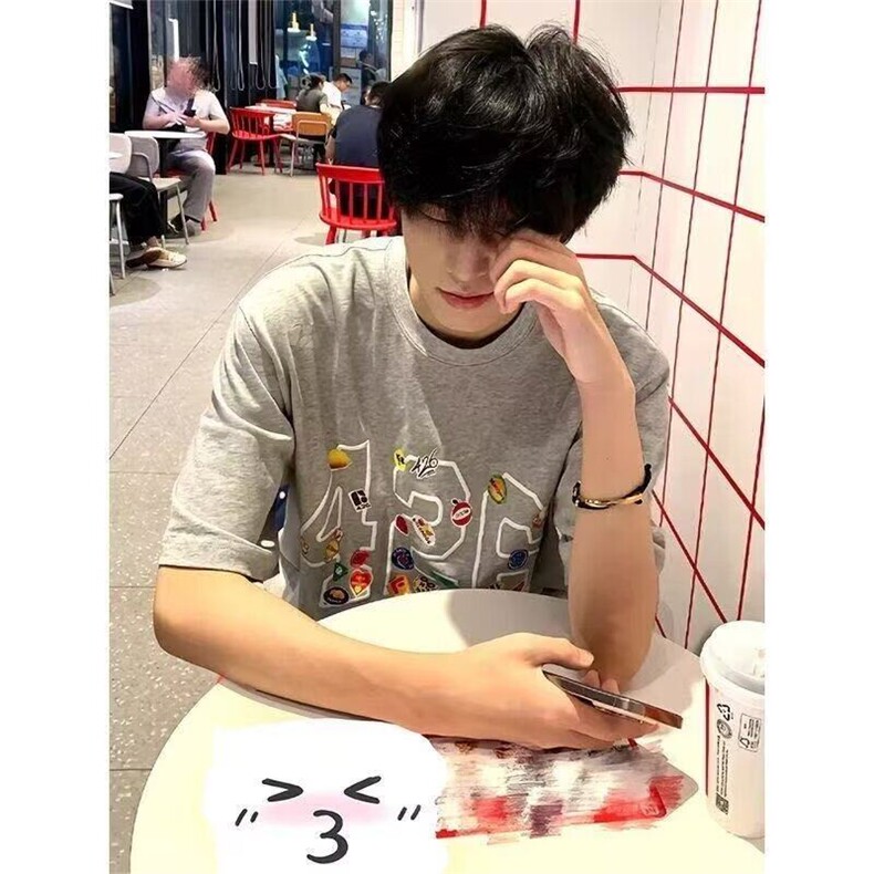 简约卡通趣味刺绣休闲宽松百搭圆领舒适通勤日常短袖T恤男女同款,男装T恤,星座601-1