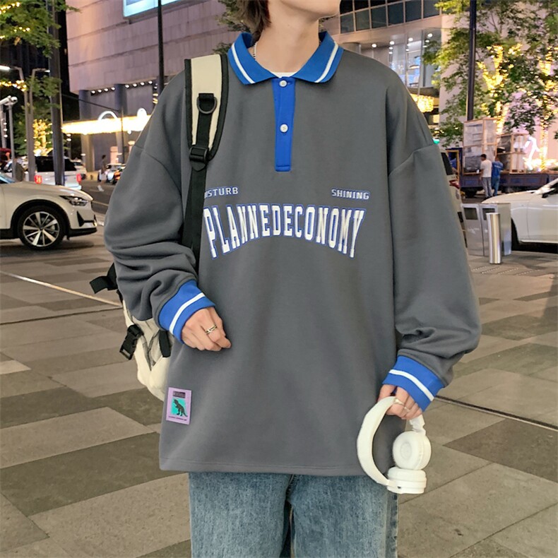 【新品】8836-P492026年春季新款衬衫领卫衣男休闲宽松百搭上衣,男装衬衫,星座1206-1（原A206-1）