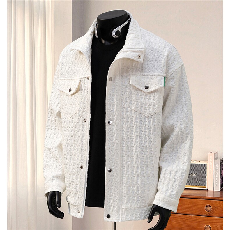 小香风美式牛仔夹克男宽松大皂风百搭工装外套JK8740P125控168，男装夹克，星座227-7