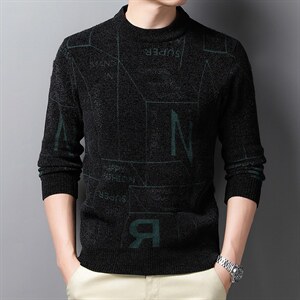 BJY08173冬季新款男士圆领加厚毛衣针织打底衫男装保暖P78，男装针织衫/毛衣，电商B360