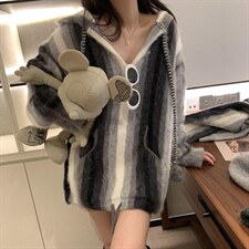 瑟琳连帽马海毛，其它，XTZ style