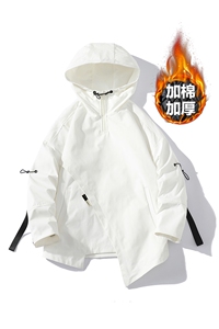 7XL~M 平铺白底2023冬季新款加棉加厚棉衣棉袄冲锋衣加肥加大码图片