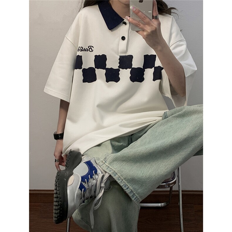 7个高点击 翻领港风纯polo衫短袖男T恤X416b-1-DT316-P40 限58图片